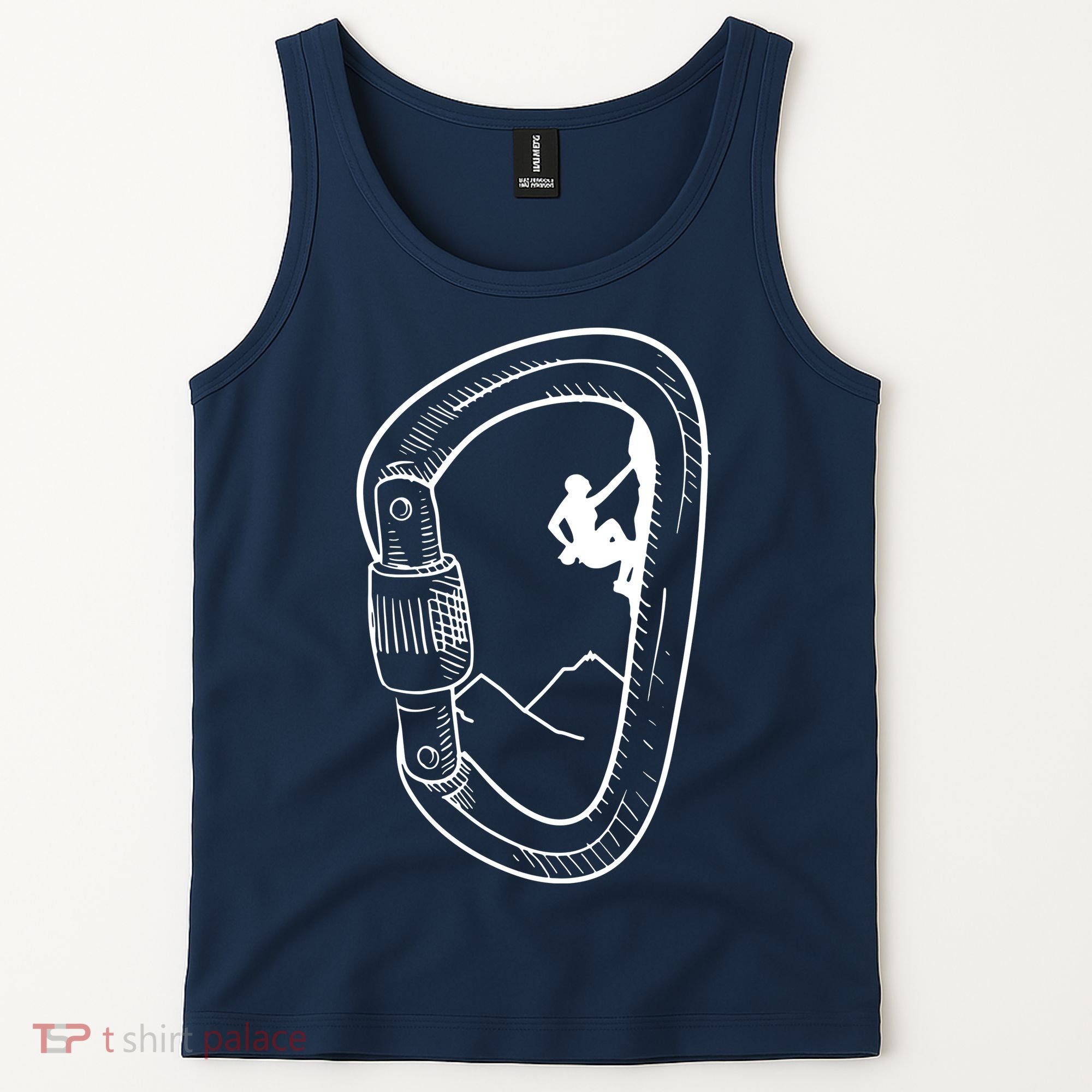 Rock Climbing Carabiner Mountain Tee Climber Gift Tank Top