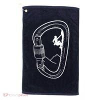 Rock Climbing Carabiner Mountain Tee Climber Gift Golf Towel thumb 0