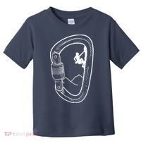Rock Climbing Carabiner Mountain Tee Climber Gift Toddler T-Shirt thumb 0