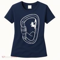 Rock Climbing Carabiner Mountain Tee Climber Gift Women's T-Shirt thumb 0