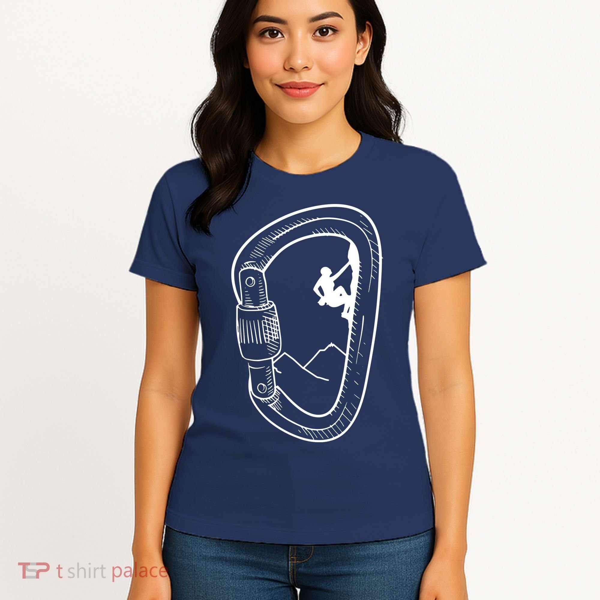 Rock Climbing Carabiner Mountain Tee Climber Gift Women's T-Shirt