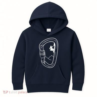 Rock Climbing Carabiner Mountain Tee Climber Gift Kids Hoodie