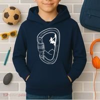 Rock Climbing Carabiner Mountain Tee Climber Gift Kids Hoodie thumb 2