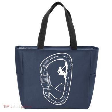 Rock Climbing Carabiner Mountain Tee Climber Gift Tote Bag