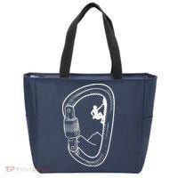 Rock Climbing Carabiner Mountain Tee Climber Gift Tote Bag thumb 0
