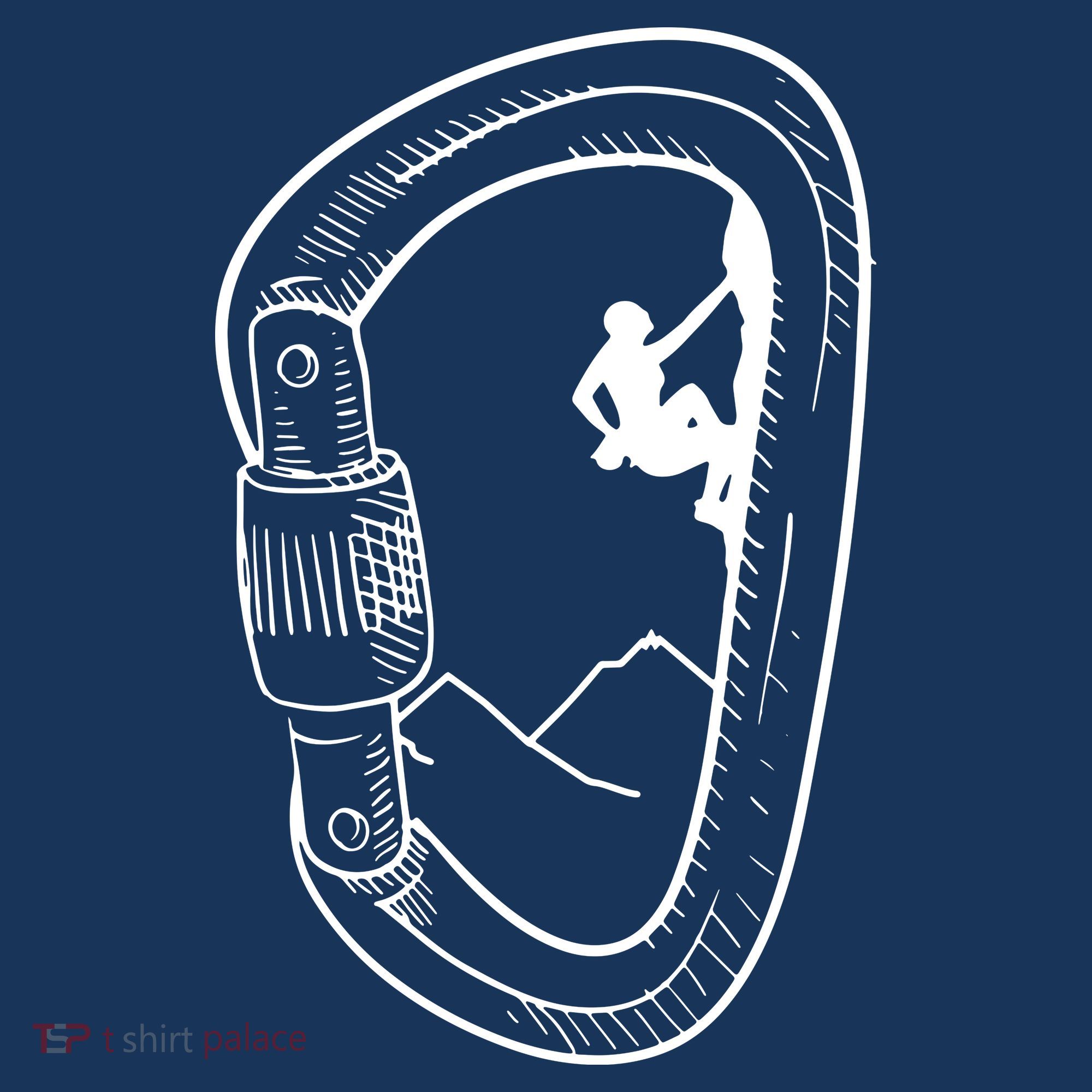 Rock Climbing Carabiner Mountain Tee Climber Gift Tote Bag