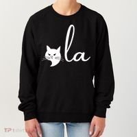 Retro Cat Comma La Kamala Harris For President 2024 Election Women's Sweatshirt thumb 0