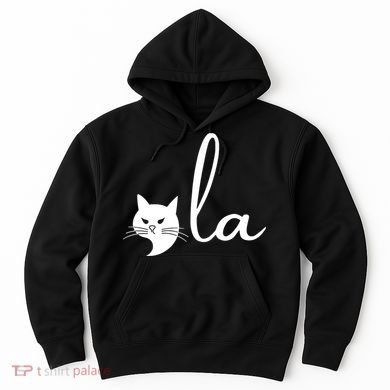 Retro Cat Comma La Kamala Harris For President 2024 Election Hoodie