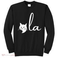 Retro Cat Comma La Kamala Harris For President 2024 Election Sweatshirt thumb 0
