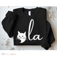 Retro Cat Comma La Kamala Harris For President 2024 Election Sweatshirt thumb 2
