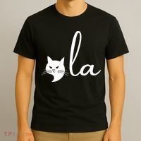 Retro Cat Comma La Kamala Harris For President 2024 Election T-Shirt thumb 3