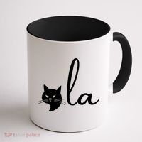 Retro Cat Comma La Kamala Harris For President 2024 Election Coffee Mug thumb 1