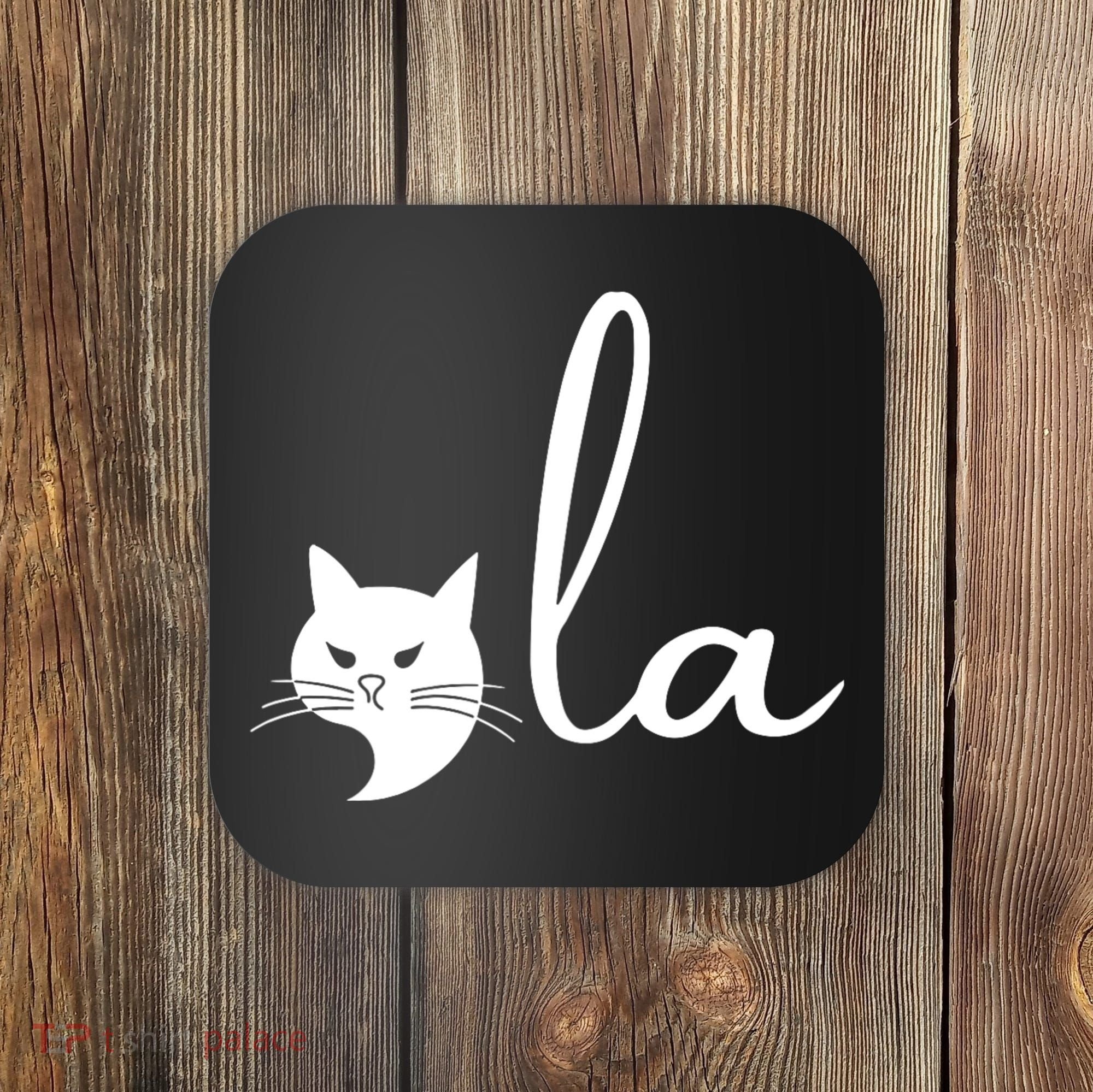 Retro Cat Comma La Kamala Harris For President 2024 Election Coaster
