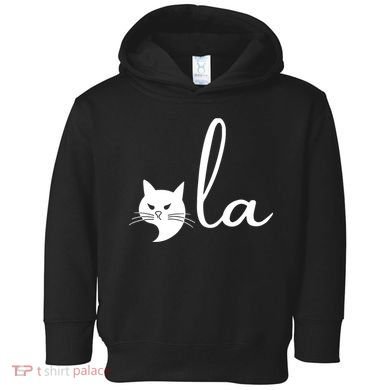 Retro Cat Comma La Kamala Harris For President 2024 Election Toddler Hoodie