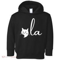 Retro Cat Comma La Kamala Harris For President 2024 Election Toddler Hoodie thumb 0