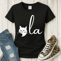 Retro Cat Comma La Kamala Harris For President 2024 Election Women's T-Shirt thumb 3