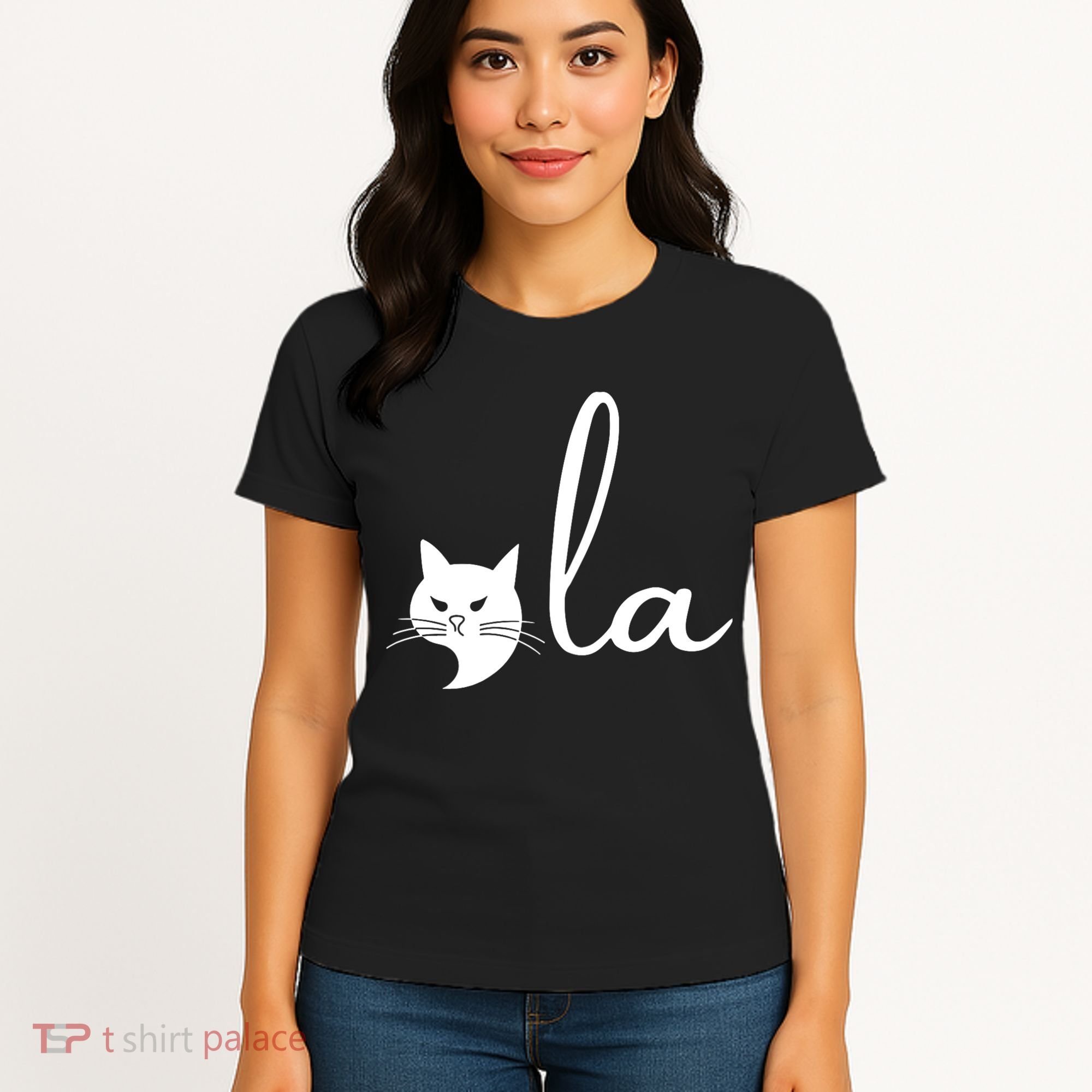Retro Cat Comma La Kamala Harris For President 2024 Election Women's T-Shirt