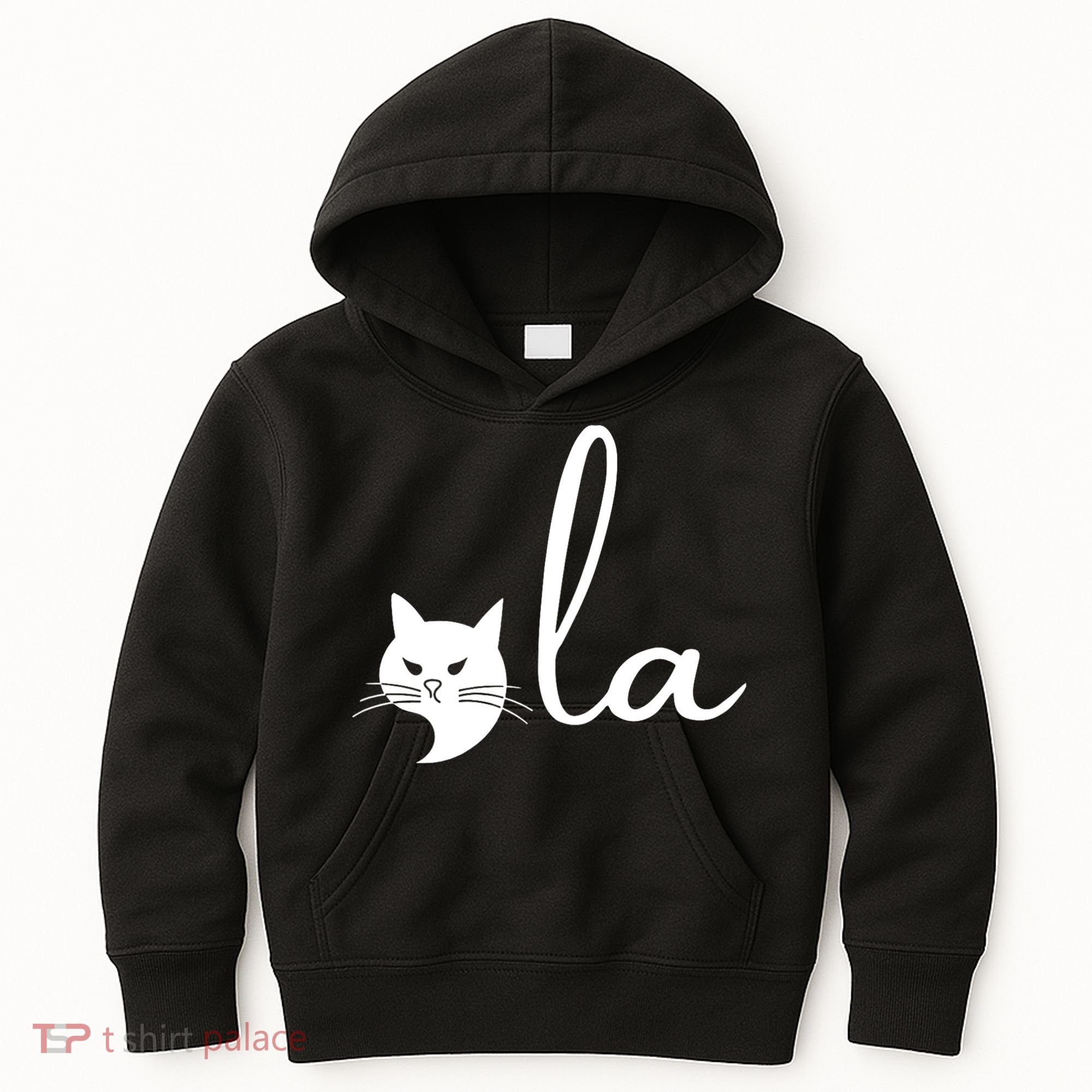 Retro Cat Comma La Kamala Harris For President 2024 Election Kids Hoodie