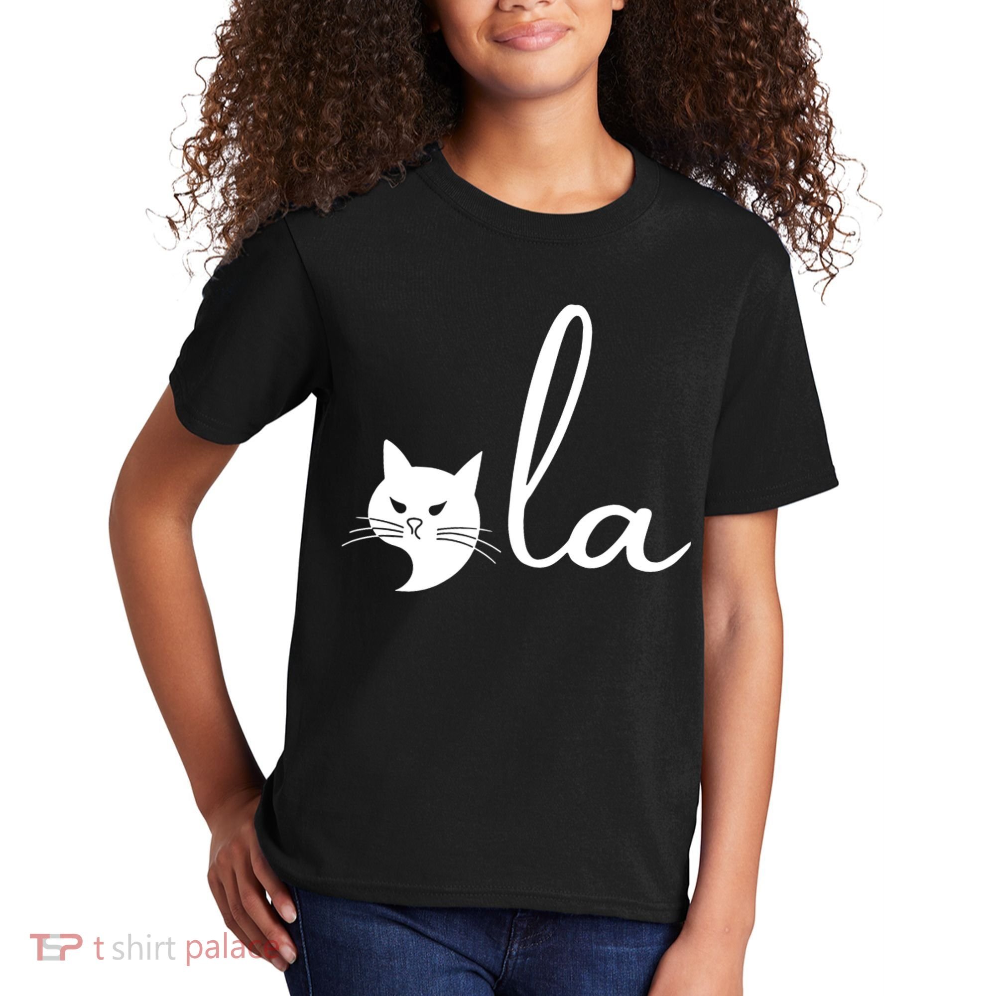 Retro Cat Comma La Kamala Harris For President 2024 Election Kids T-Shirt