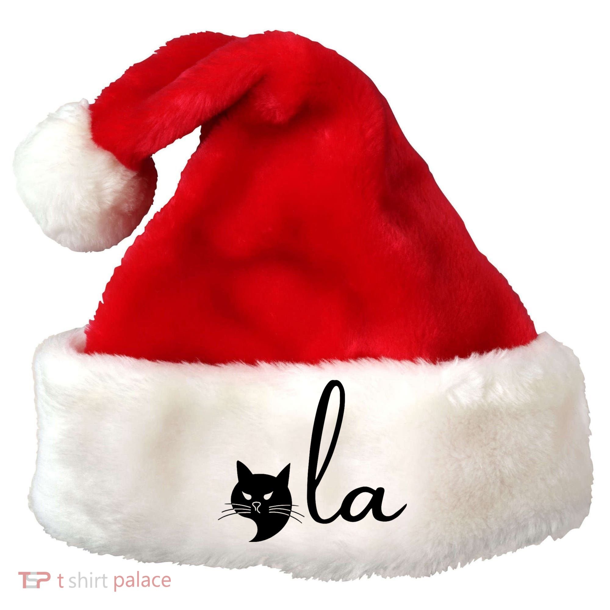 Retro Cat Comma La Kamala Harris For President 2024 Election Santa Hat