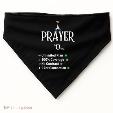 retro Christian Catholic Prayer About Jesus USA-Made Doggie Bandana