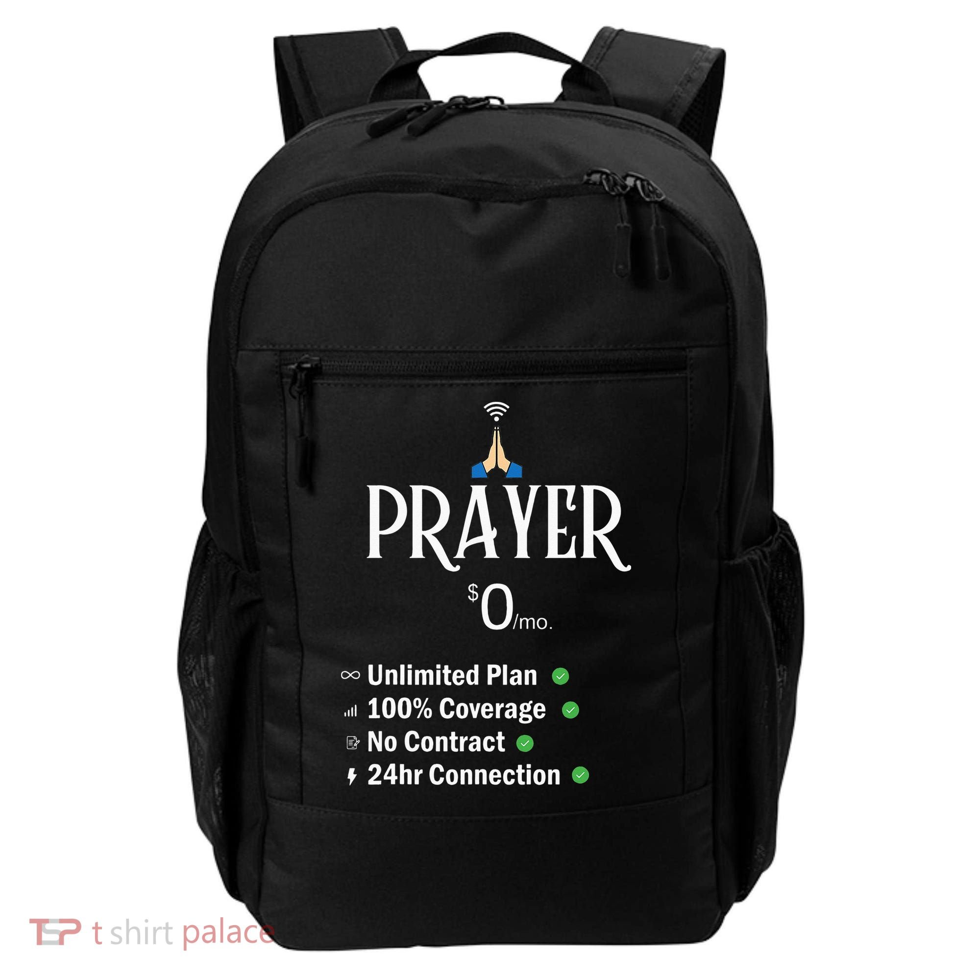 retro Christian Catholic Prayer About Jesus Backpack