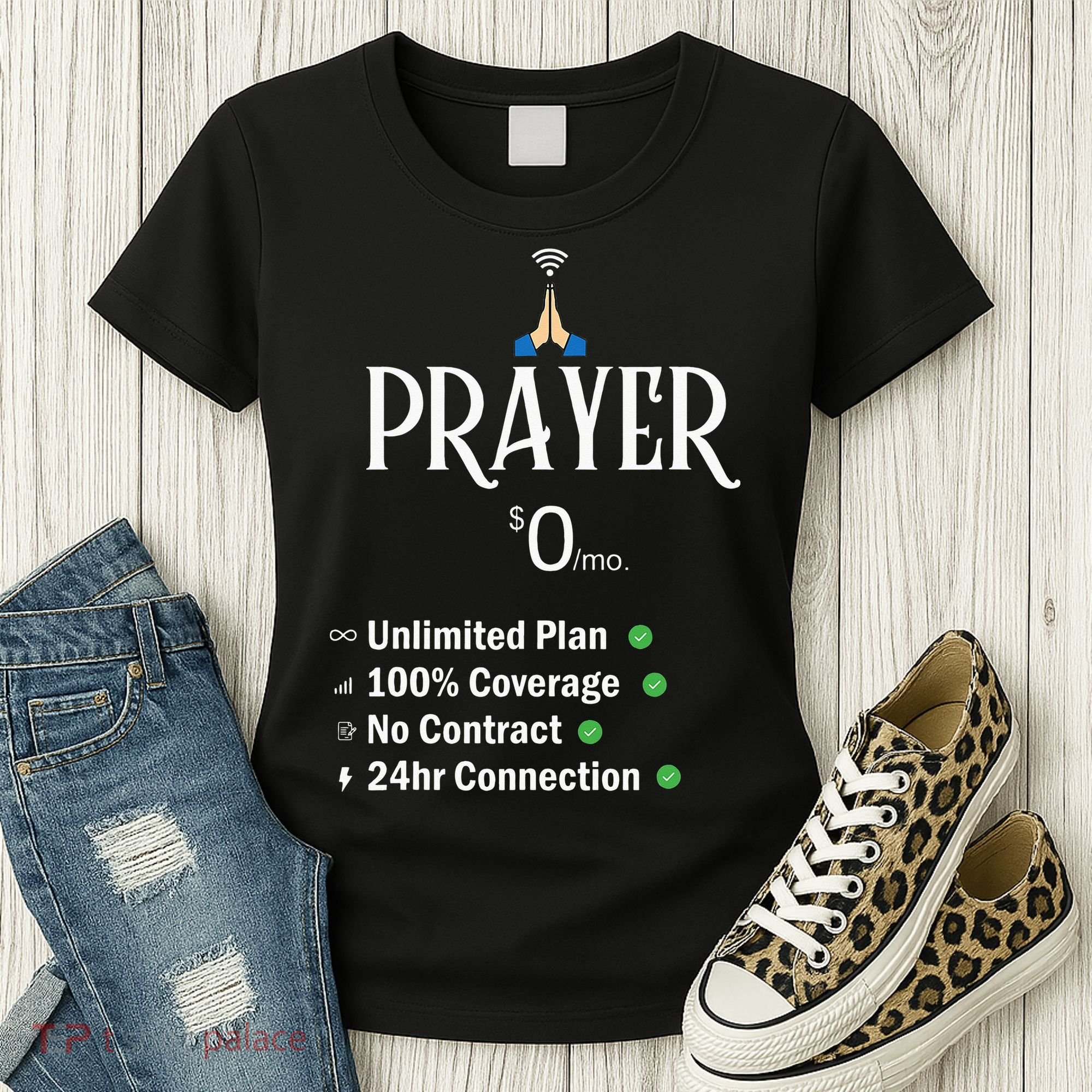 retro Christian Catholic Prayer About Jesus Women's T-Shirt