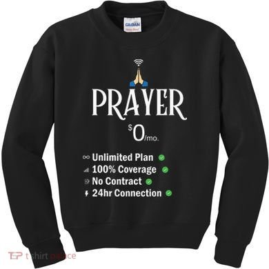 retro Christian Catholic Prayer About Jesus Kids Sweatshirt