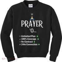 retro Christian Catholic Prayer About Jesus Kids Sweatshirt thumb 0