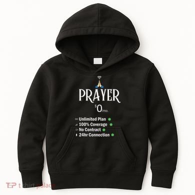 retro Christian Catholic Prayer About Jesus Kids Hoodie