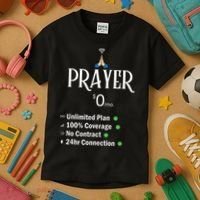retro Christian Catholic Prayer About Jesus Kids T-Shirt thumb 3