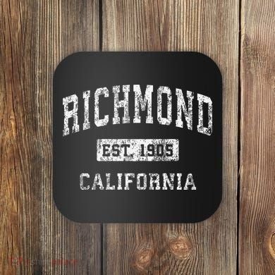 Richmond California Ca Vintage Established Coaster