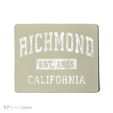 Richmond California Ca Vintage Established Mousepad