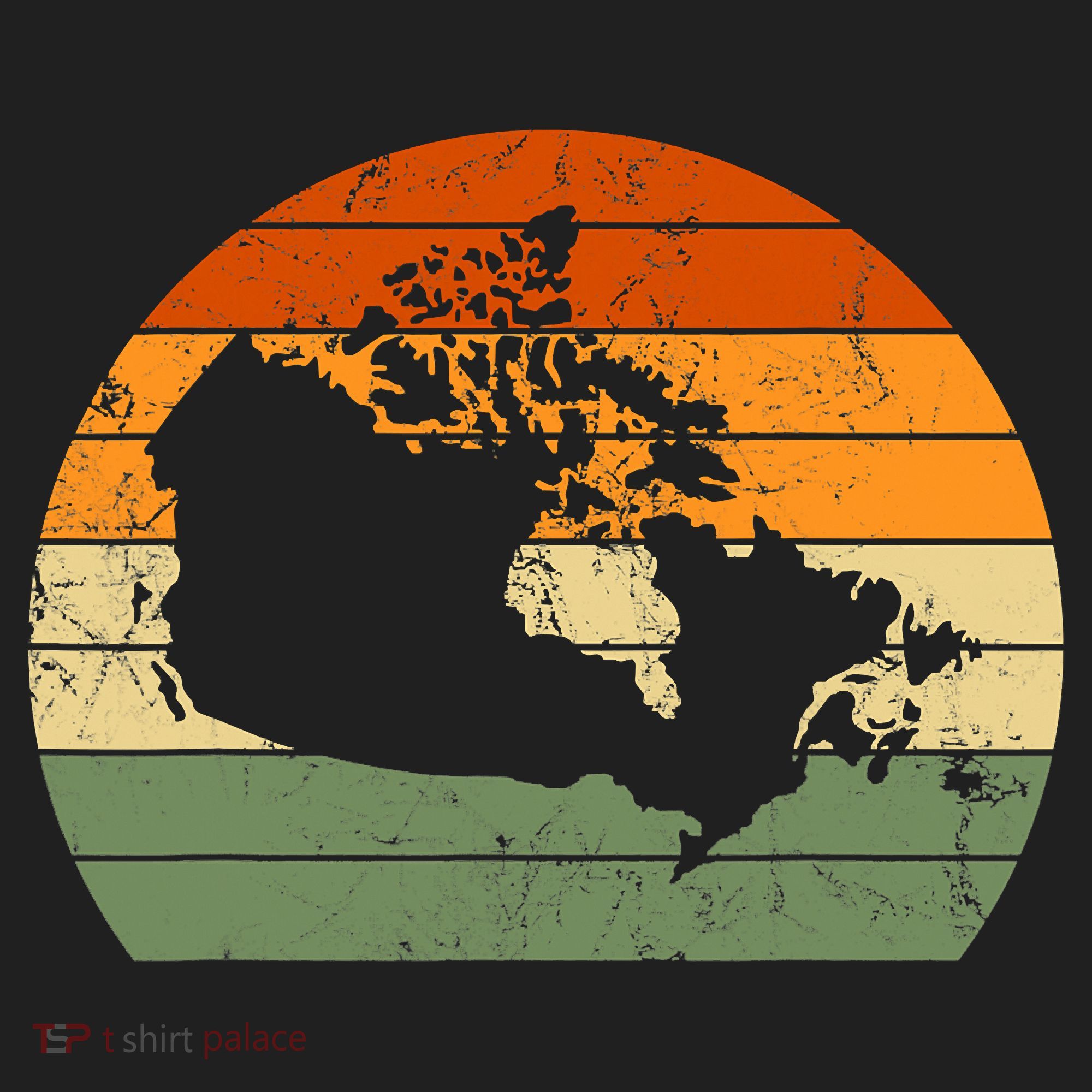 Retro Canada Canadian Map Sunset Canada Day Women's Sweatshirt