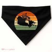 Retro Canada Canadian Map Sunset Canada Day USA-Made Doggie Bandana thumb 0