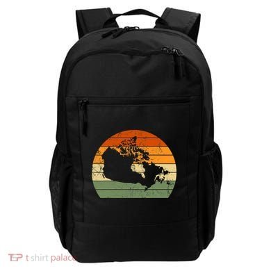 Retro Canada Canadian Map Sunset Canada Day Backpack