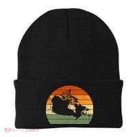 Retro Canada Canadian Map Sunset Canada Day Beanie thumb 0
