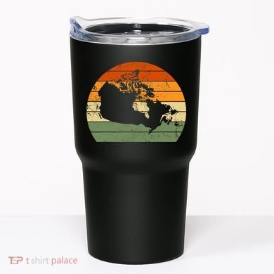 Retro Canada Canadian Map Sunset Canada Day Tumbler