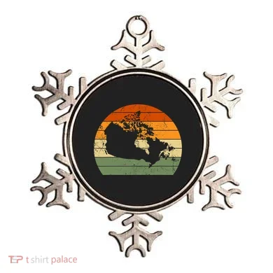 Retro Canada Canadian Map Sunset Canada Day Ornament
