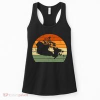 Retro Canada Canadian Map Sunset Canada Day Women's Tank Top thumb 0