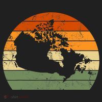 Retro Canada Canadian Map Sunset Canada Day Hat thumb 2