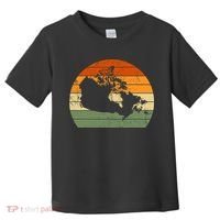 Retro Canada Canadian Map Sunset Canada Day Toddler T-Shirt thumb 0