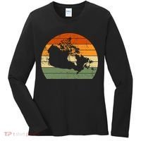 Retro Canada Canadian Map Sunset Canada Day Women's Long Sleeve Shirt thumb 0