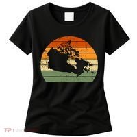 Retro Canada Canadian Map Sunset Canada Day Women's T-Shirt thumb 0