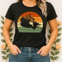 Retro Canada Canadian Map Sunset Canada Day Women's T-Shirt thumb 2