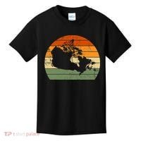Retro Canada Canadian Map Sunset Canada Day Kids T-Shirt thumb 0