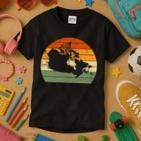 Retro Canada Canadian Map Sunset Canada Day Kids T-Shirt thumb 3