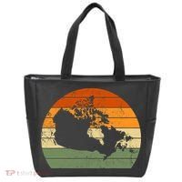 Retro Canada Canadian Map Sunset Canada Day Tote Bag thumb 0