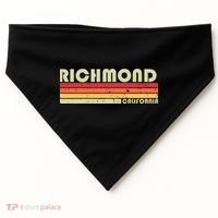 Richmond Ca California Funny City Home Roots Gift Retro 80s USA-Made Doggie Bandana thumb 0