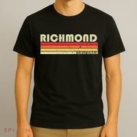 Richmond Ca California Funny City Home Roots Gift Retro 80s T-Shirt thumb 3